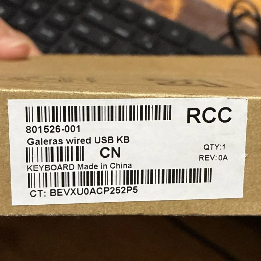 HP Galera SK-2008 Slim Low Profile Wired Keyboard Black Brand New